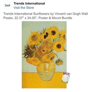 Trends international Vincent van Gogh Sunflowers Poster- brand new